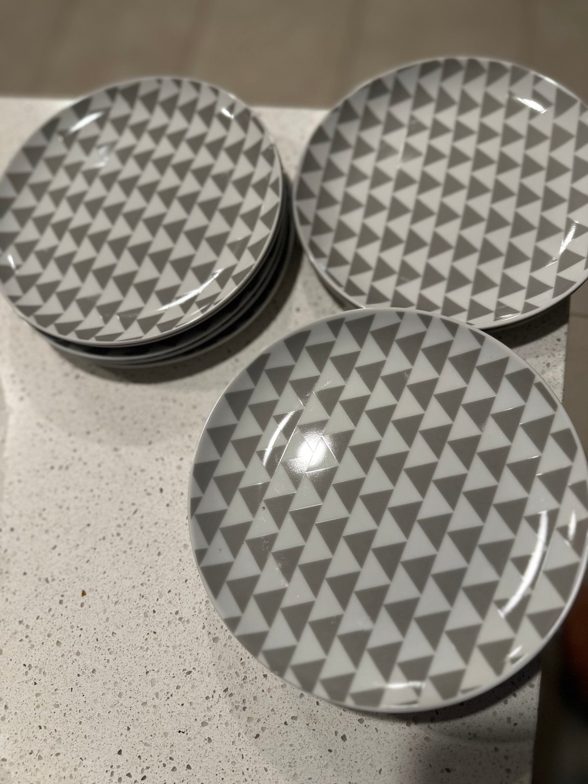 Crew Geometric Dessert/Side Plates (Set of 12)
