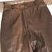 VTG 1980s Andrew Marc Womens 8 Brown Leather Pants High Rise Tapered Leg Lined