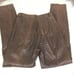VTG 1980s Andrew Marc Womens 8 Brown Leather Pants High Rise Tapered Leg Lined
