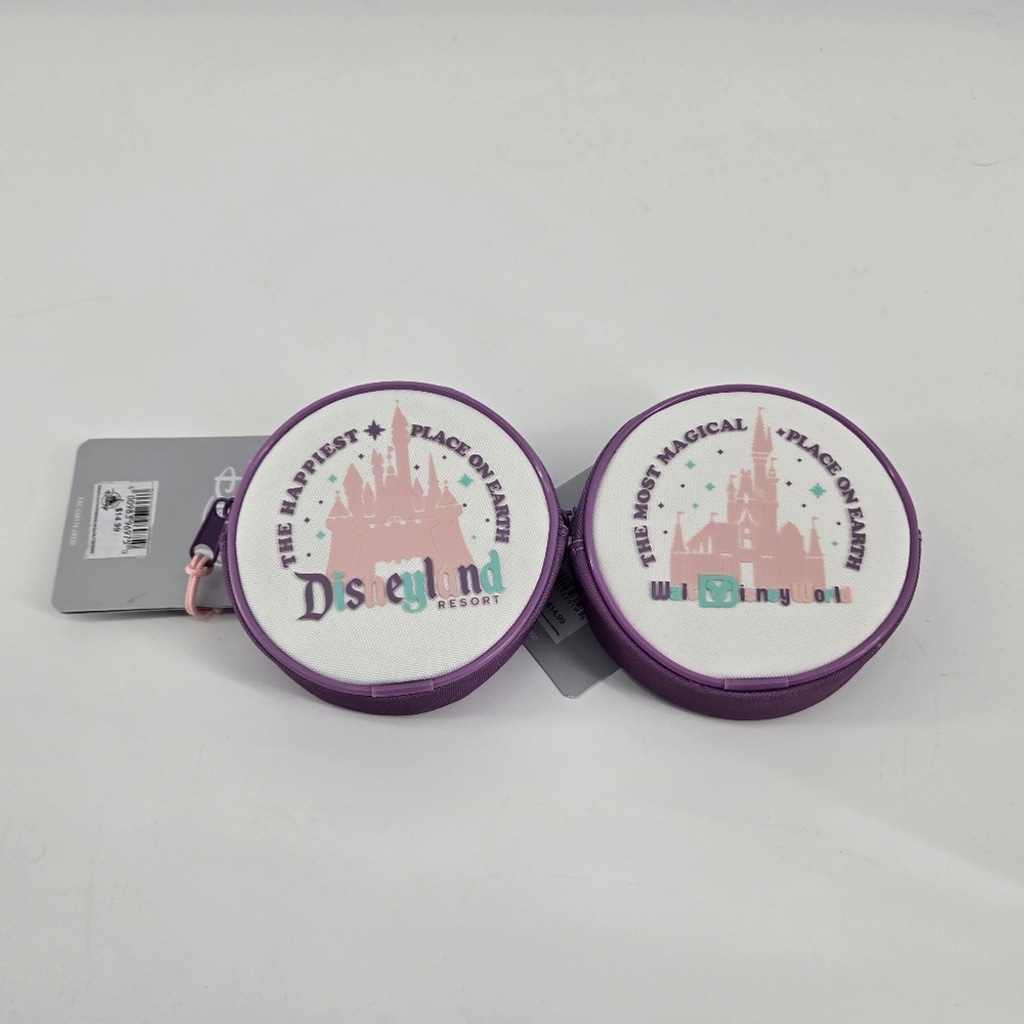 Disney Parks Castle Bag Charms – Set of 2 Coin Purse Keychains NWT