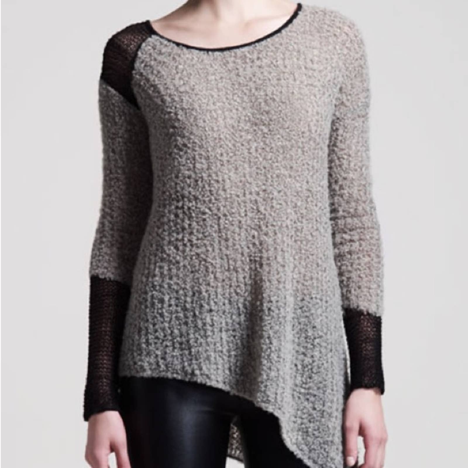 helmut lang asymmetry bicolor knit