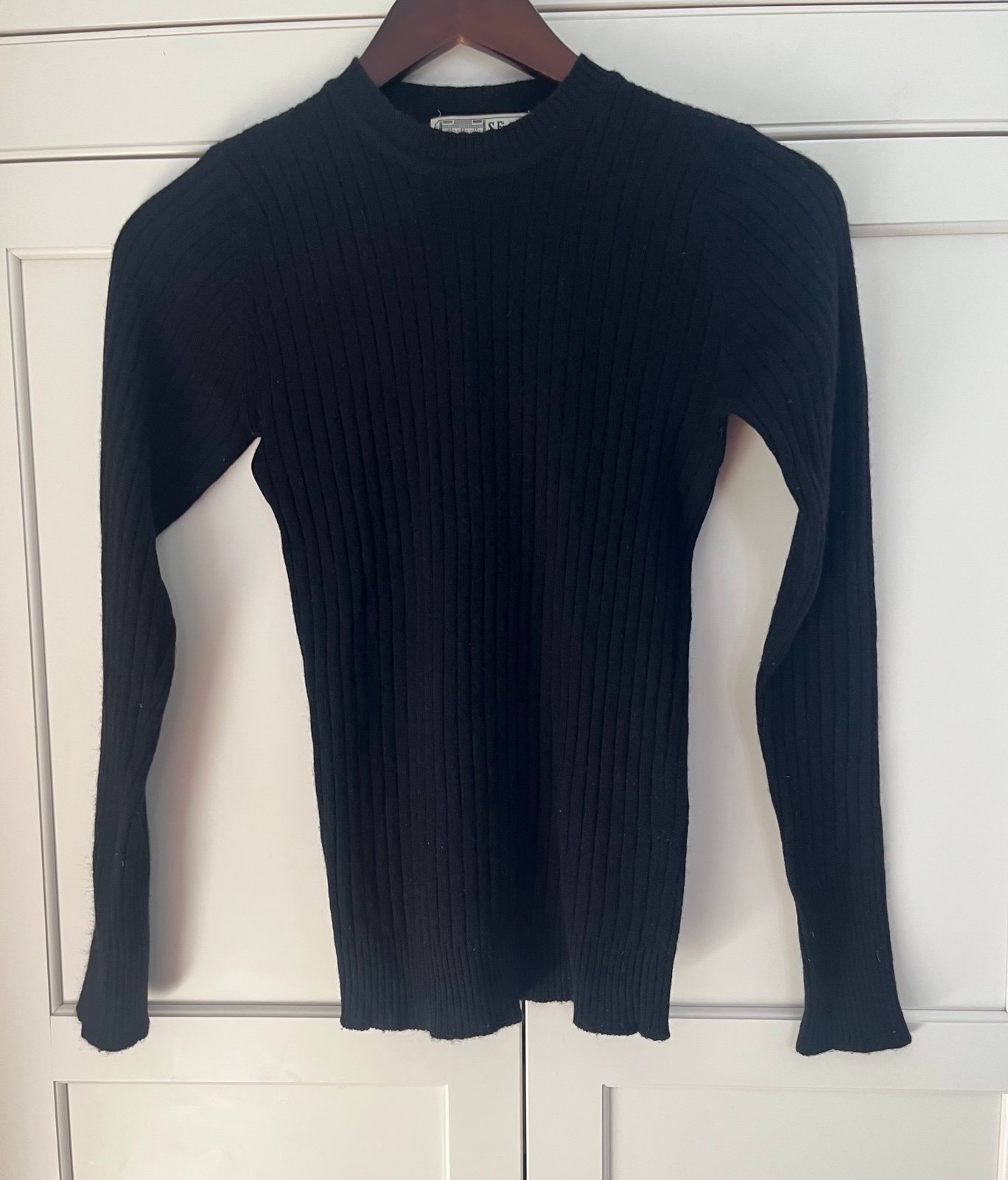 S. Fisher Burlington Arcade VTG Cashmere Ribbed Sweater Sz. XS Made in Scotland