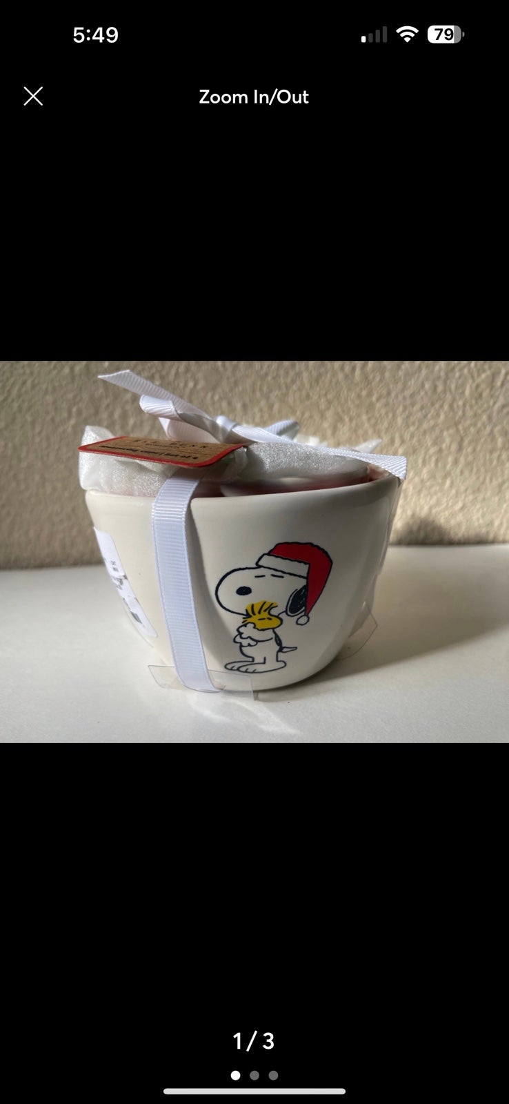 Rae Dunn Peanuts Snoopy Christmas measuring cups