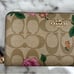 Coach Rose Prairie Signature Large Accordion Zip Wallet