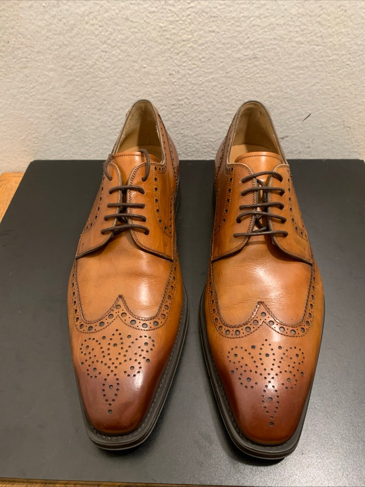 Magnanni Dress Shoes Spain Style 17529 Oxford Wingtip Men Sz 12 M