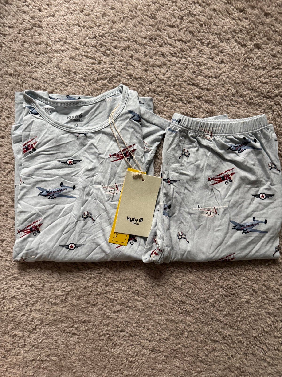 Kyte Baby Vintage Planes Long Sleeve Pajama Set