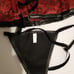 JACQUARD AND LEATHER CORSET