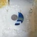 Necklace Crescent Moon Blue Banded Agate Clear Quartz Crystal Handcrafted