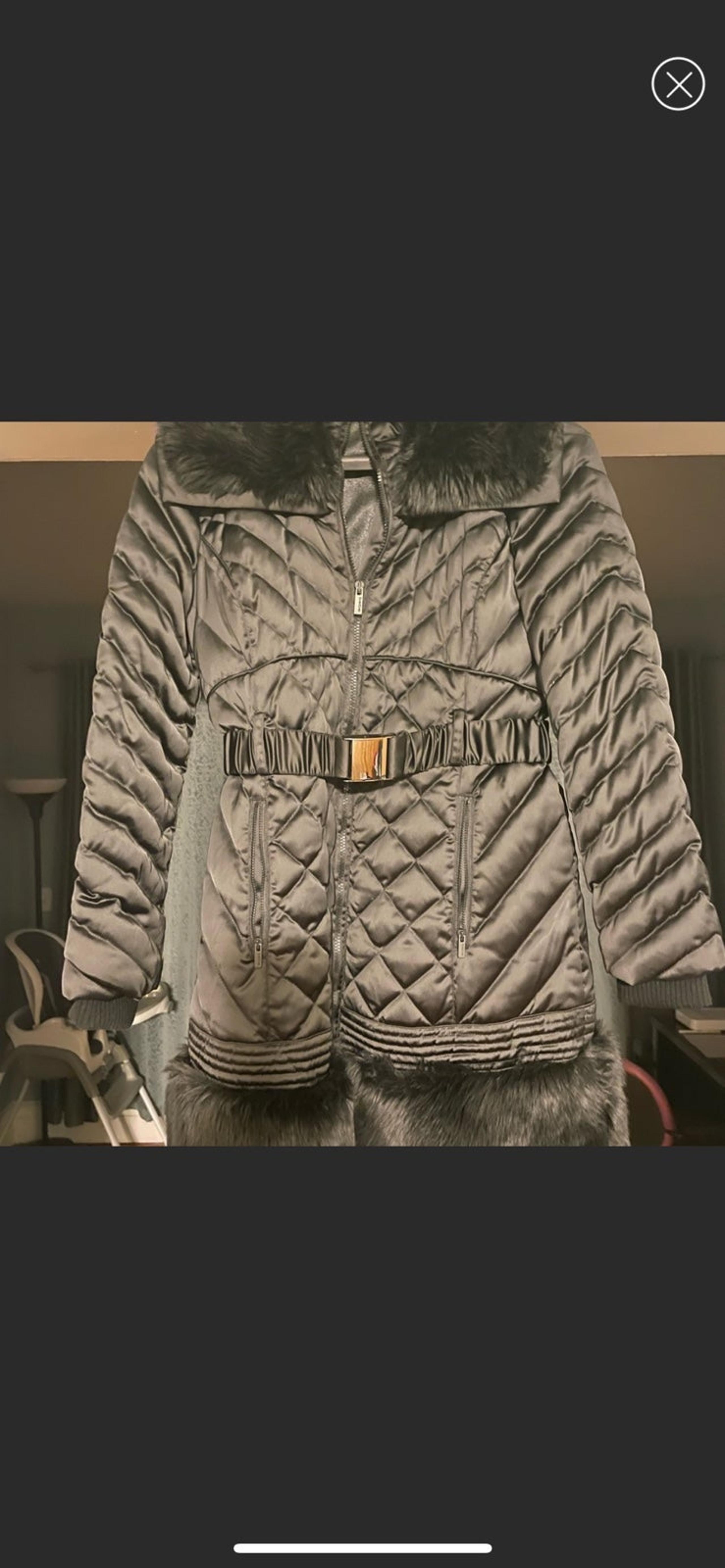puffer jacket w/faux fur for women - Bebe