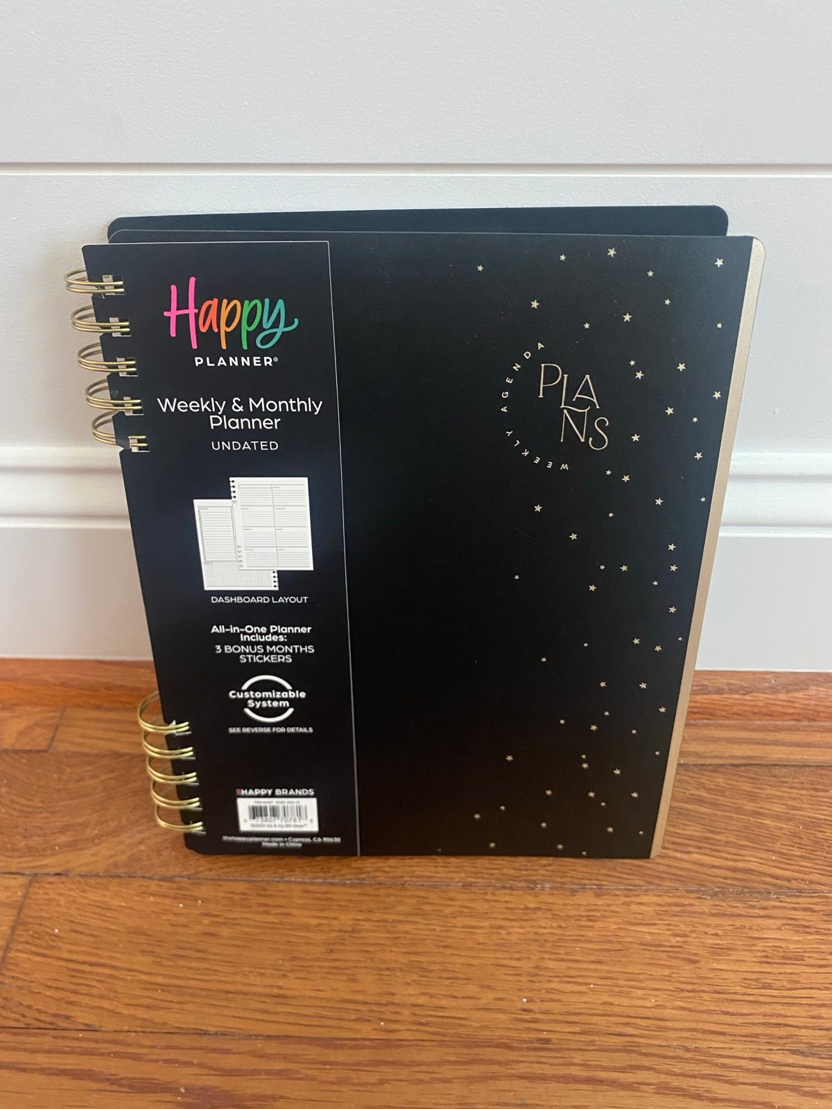The Happy Planner 2025 2026 Dashboard Layout Planner Classic Undated Black Gold