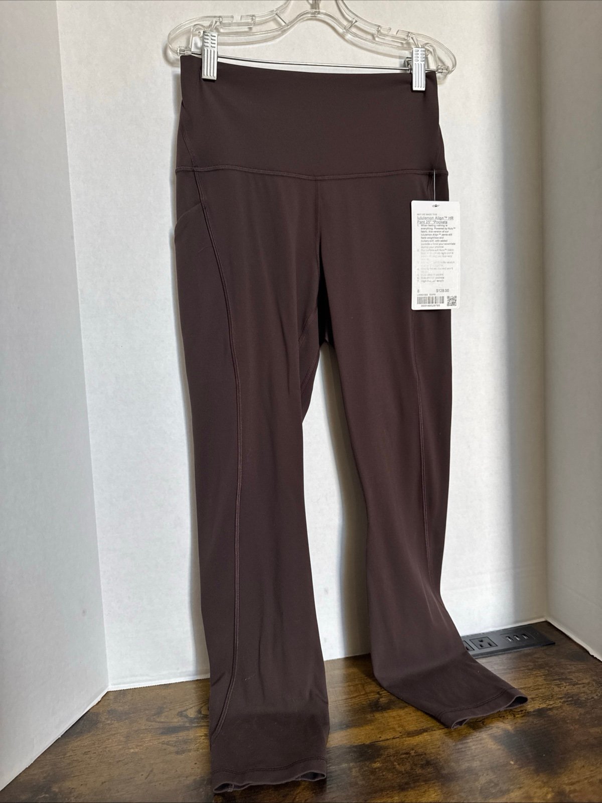 Lululemon Align Pant Pant 25” Pockets Size 8 Espresso NWT