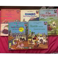 1970’s Vintage Walt Disney Books Lot of 5