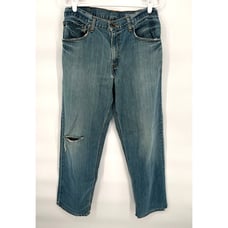 Vintage Silver Tab Jeans Mens Size 32 x 32 Blue Denim Baggy Distressed Levis 90s