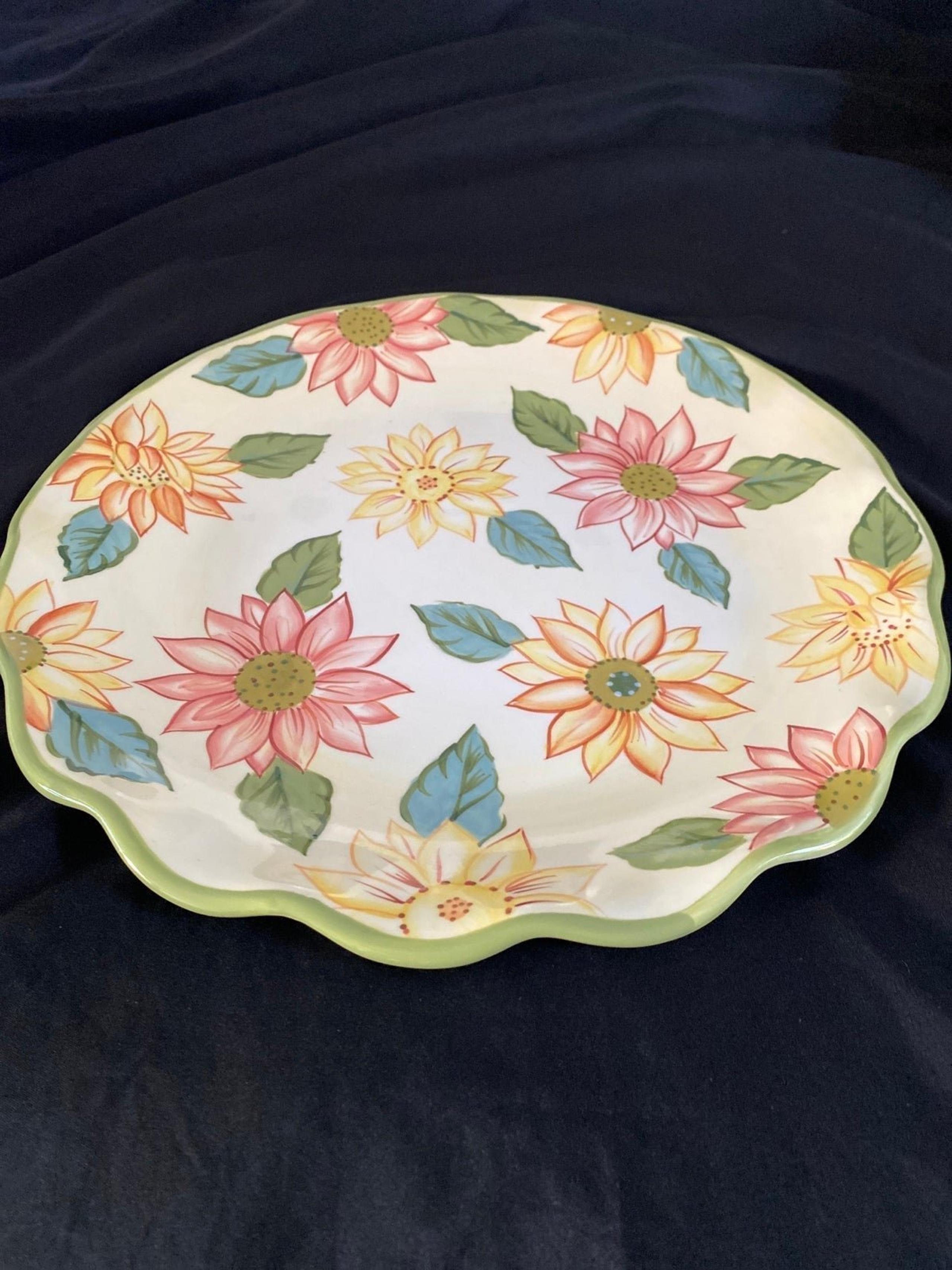 Longaberger sunflower serving platter