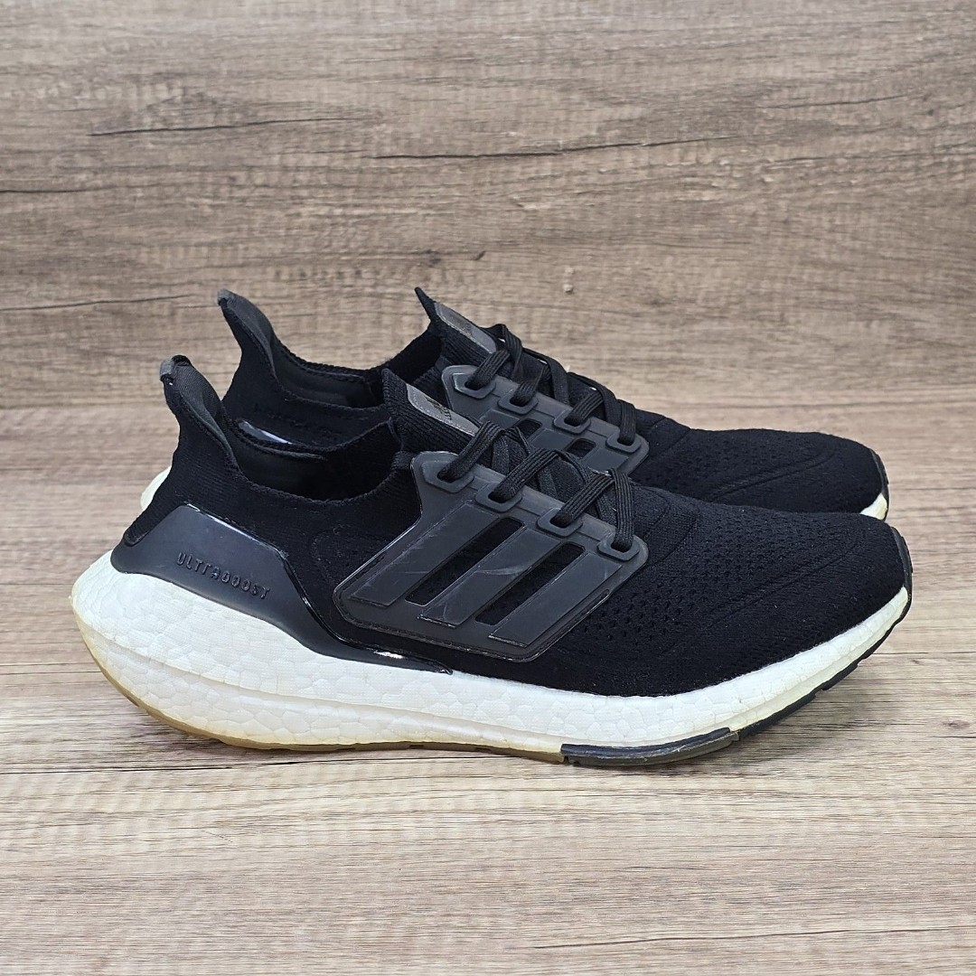 Adidas Ultraboost 21 Women's Size 7.5 Black White Running Shoes (FY0402)