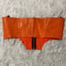 POSTER GRL Out Of Element Embossed Croc Faux Leather Underbust Corset Orange XXL