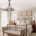 6-light Modern Farmhouse Wagon Wheel Chandelier Light lighting