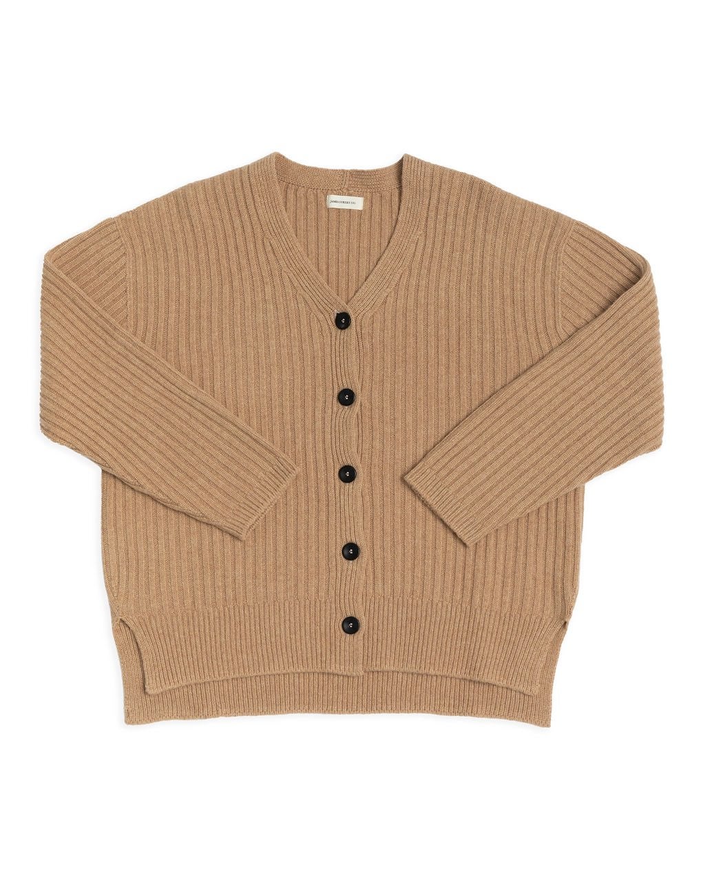 James Street Co. Loft Ribbed Cardigan in Camel - M