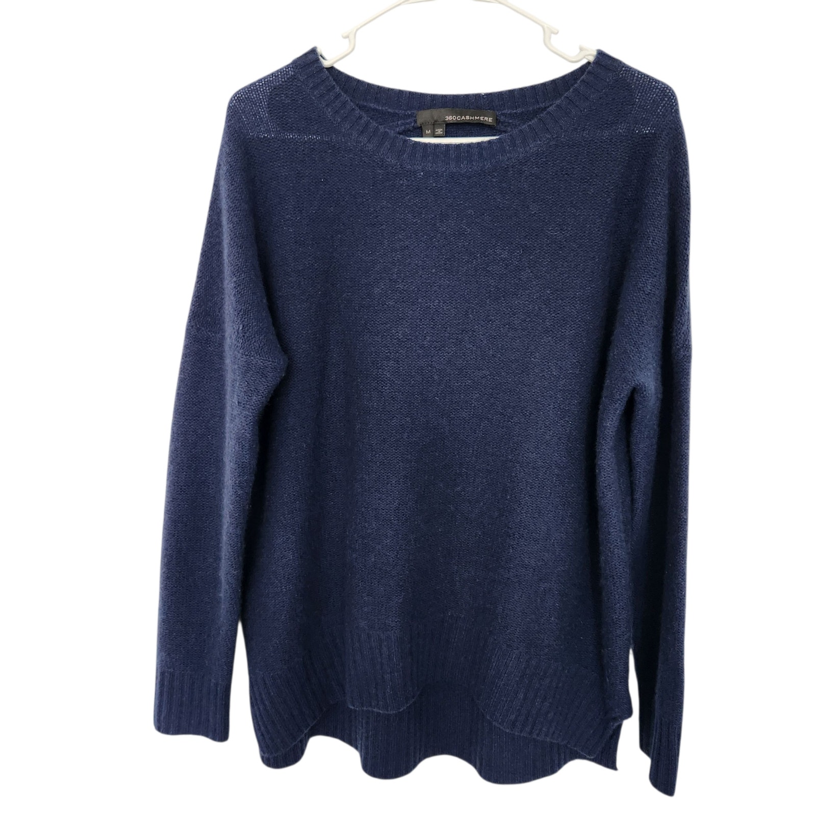 360 Cashmere Cashmere Sweater M Navy Cozy Neutral Office Quiet Luxury Designer
