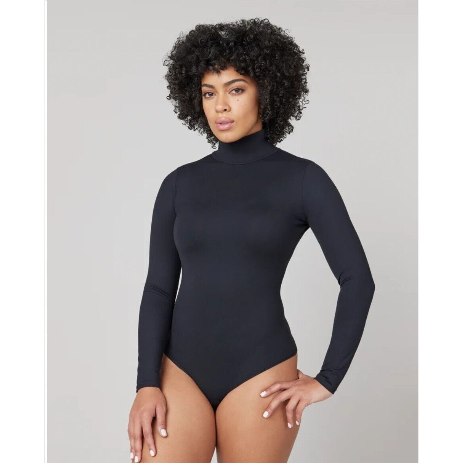SPANX Suit Yourself Classic Black Long Sleeve Turtleneck Bodysuit, NWT | M