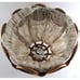 Vintage Wicker Lamp Light Shade Brown Speckled Fabric Medallions 1980s Retro