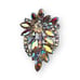 Weiss Aurora Borealis Rhinestone Flower Spray Brooch AB Navettes Vintage 2.75