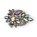 Weiss Aurora Borealis Rhinestone Flower Spray Brooch AB Navettes Vintage 2.75