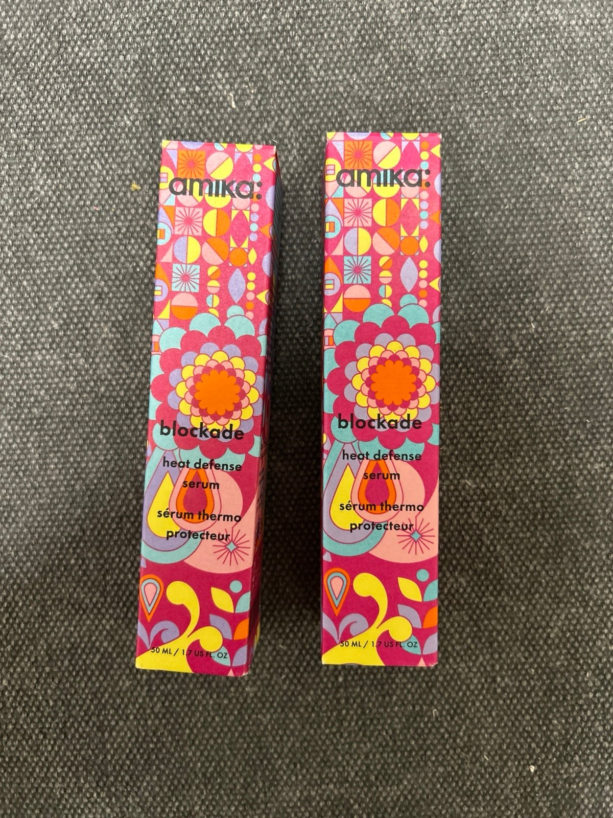 SET of 2 Amika Blockade 1.7oz heat defense serum for styling nutrient protection