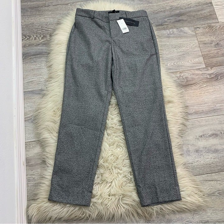 NWT Banana Republic gray and black Avery straight ankle trouser pants 2 R