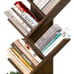 NEW 6 Shelf Retro Floor Standing Bookcase, Tall Wood Book Storage Rack