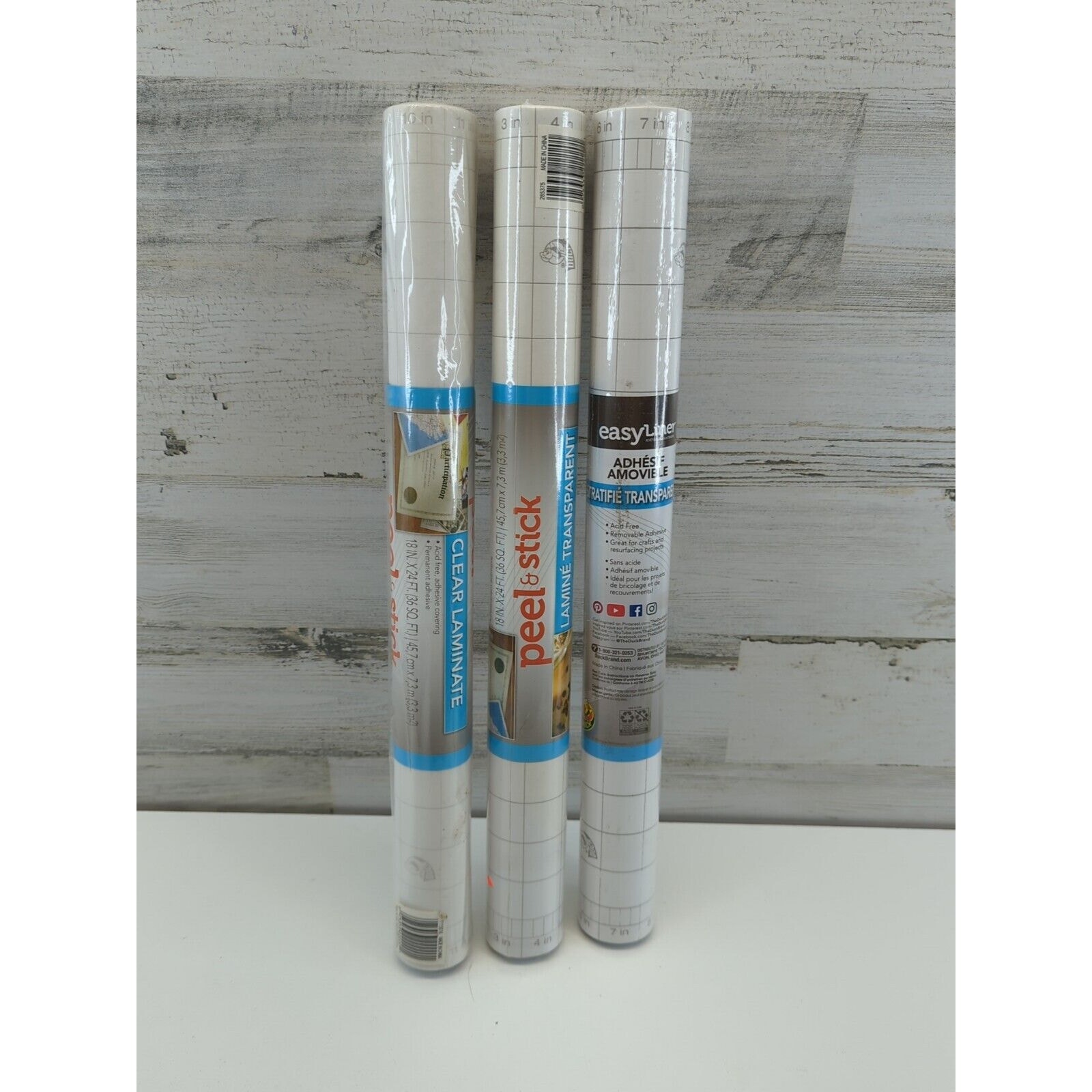 3 Count Shurtech Laminate Roll Peel and Stick Permanent 18 x24' Clear 1115016