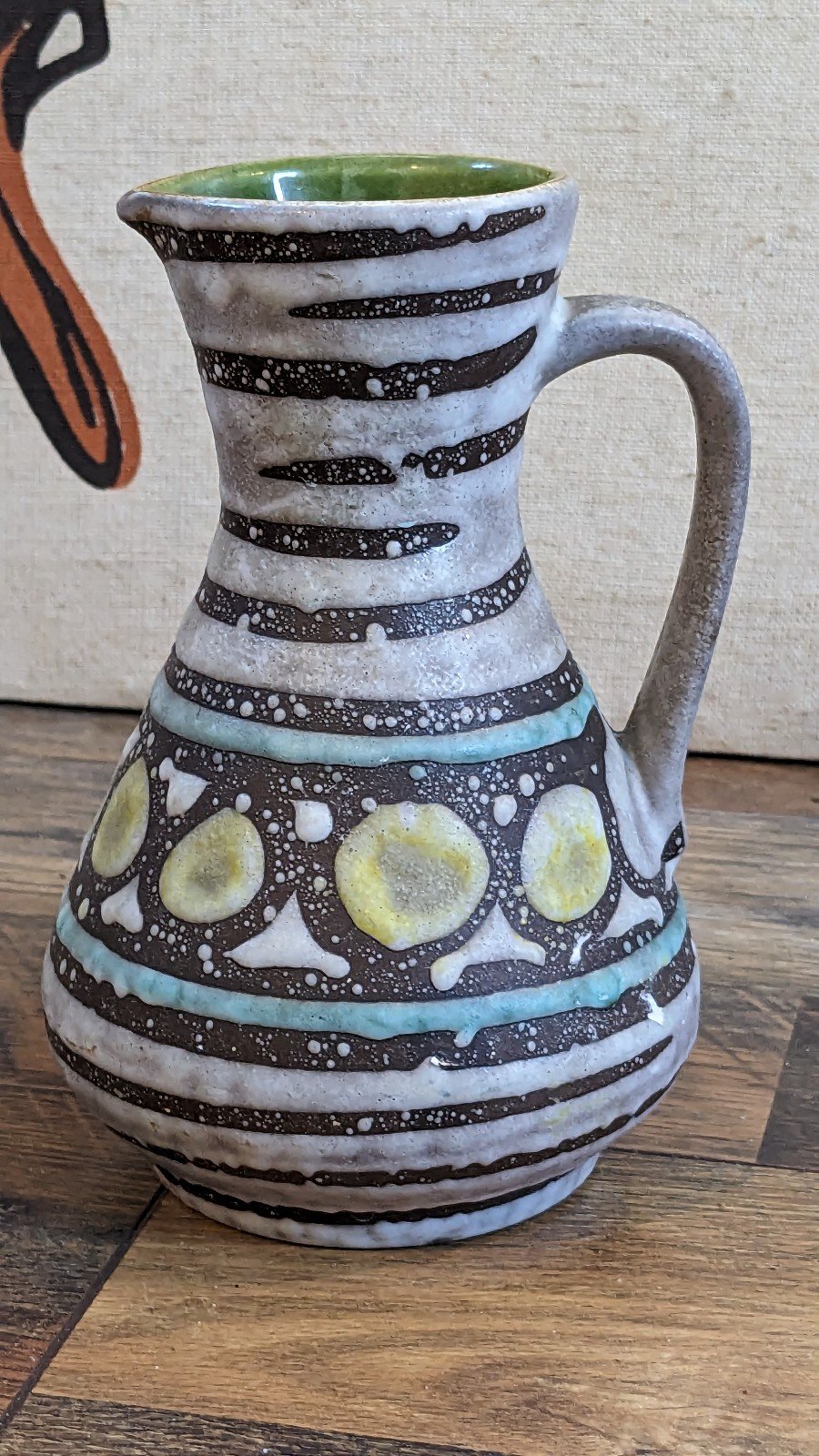 Mid Century Jasba West Germany Pitcher Rare