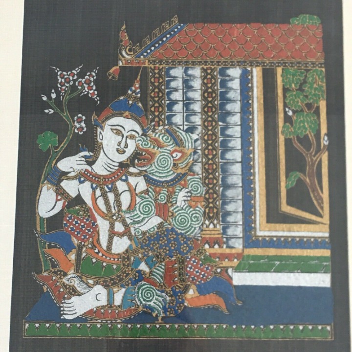 Vintage Hindu Painting on Silk