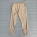 Cream/Beige MNG Mango Faux Leather Jogger Pants w/ Elastic Drawstring Waist