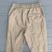 Cream/Beige MNG Mango Faux Leather Jogger Pants w/ Elastic Drawstring Waist