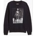Skeleton Space Time Graphic Sweatshirt GOLDEN HOUR Size Small Black