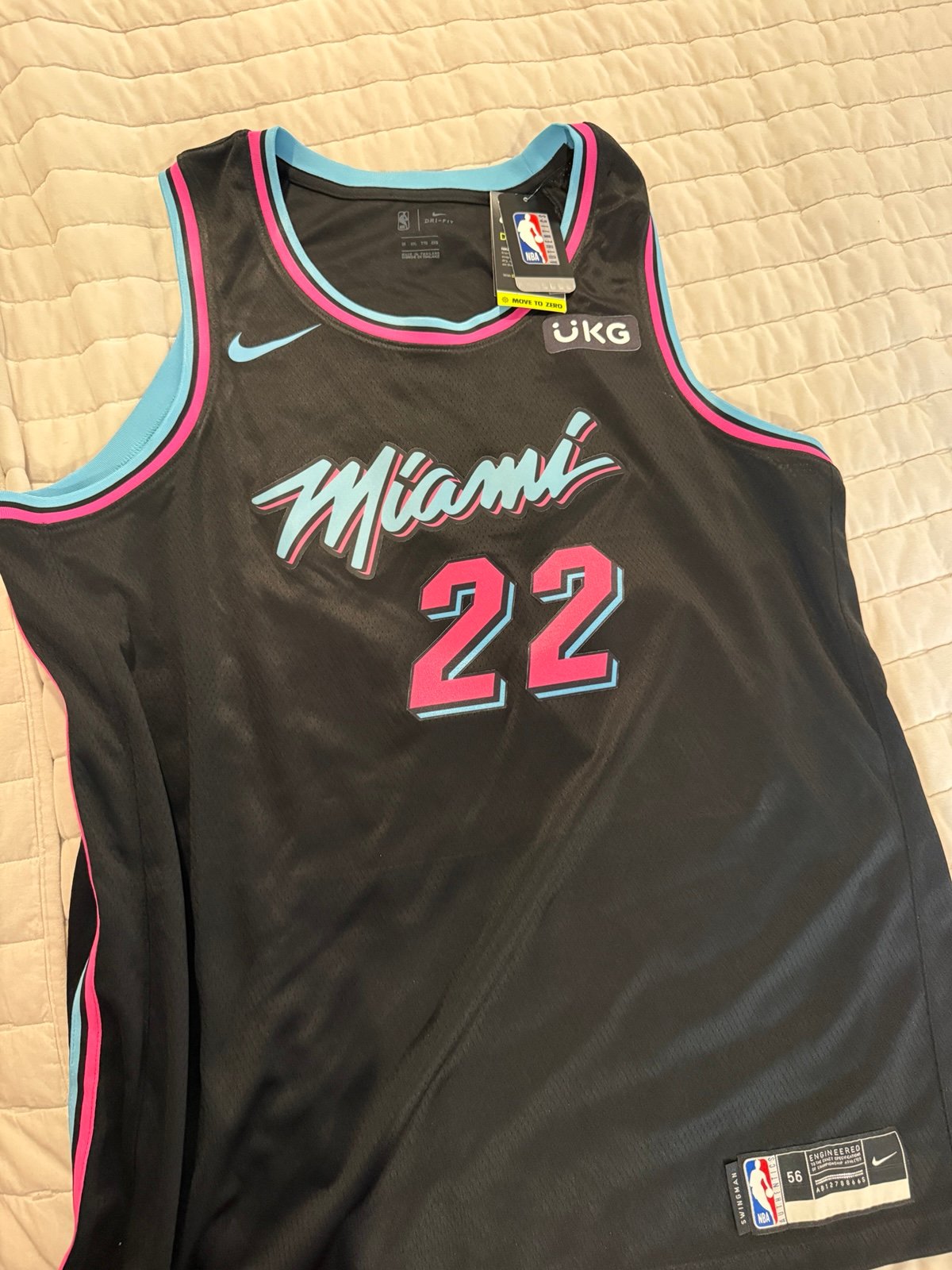 NEW WITH TAGS authentic Miami heat jimmy butler 22 swingman jersey