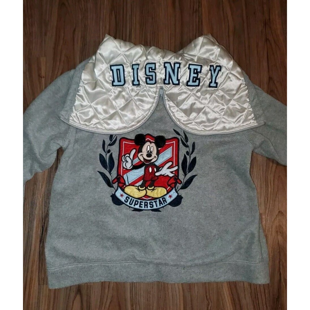 Vintage Disney Mickey Mouse Fleece Hooded Jacket Womens Large