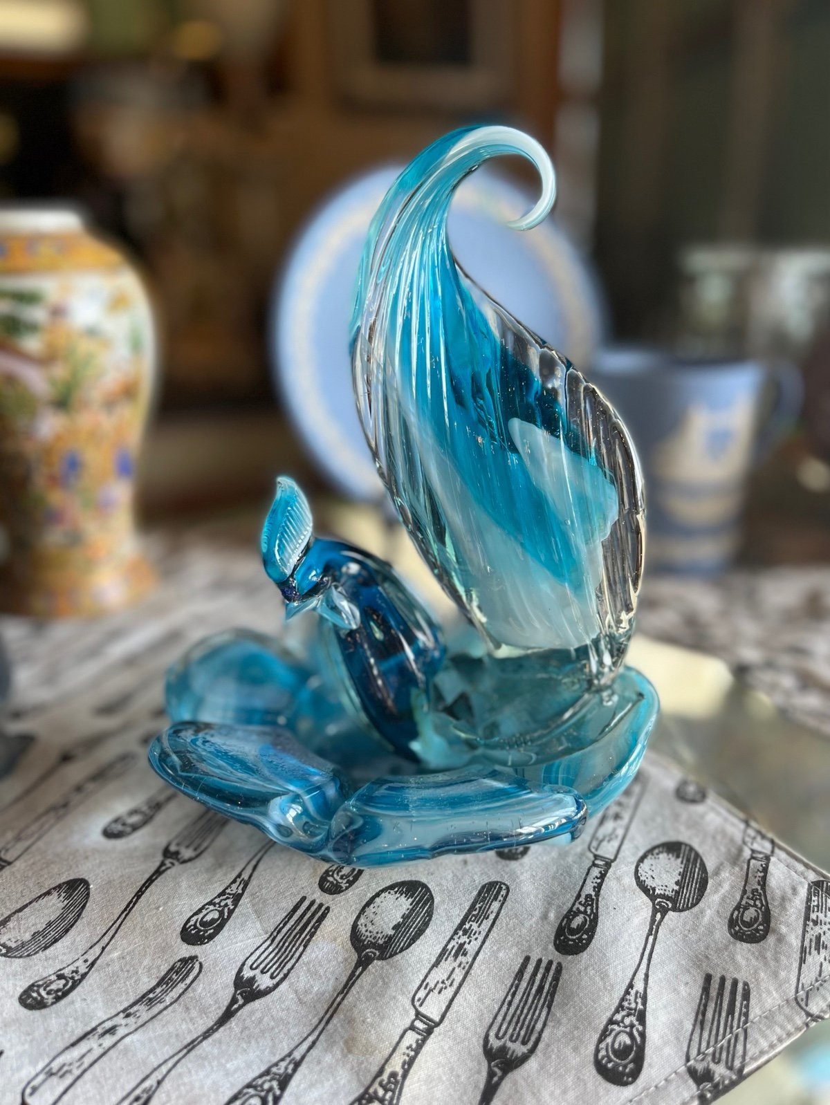 Vintage Murano Art Glass Swan Bowl, Circa 1960s — portmanteau new york