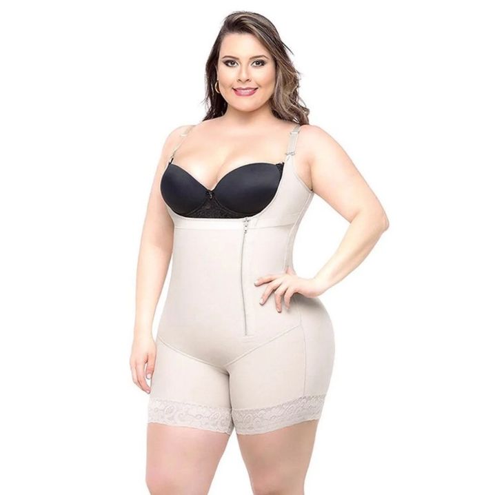 3XL Beige Plus Size Full Body Shaper