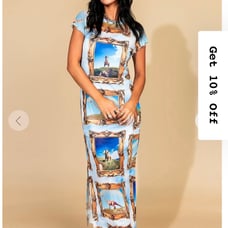 Mad About You Mesh Dress + Slip in Dinosaur Dreamscape