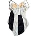 DeWeese Design Black and White Striped Vintage Swimsuit, Size 14