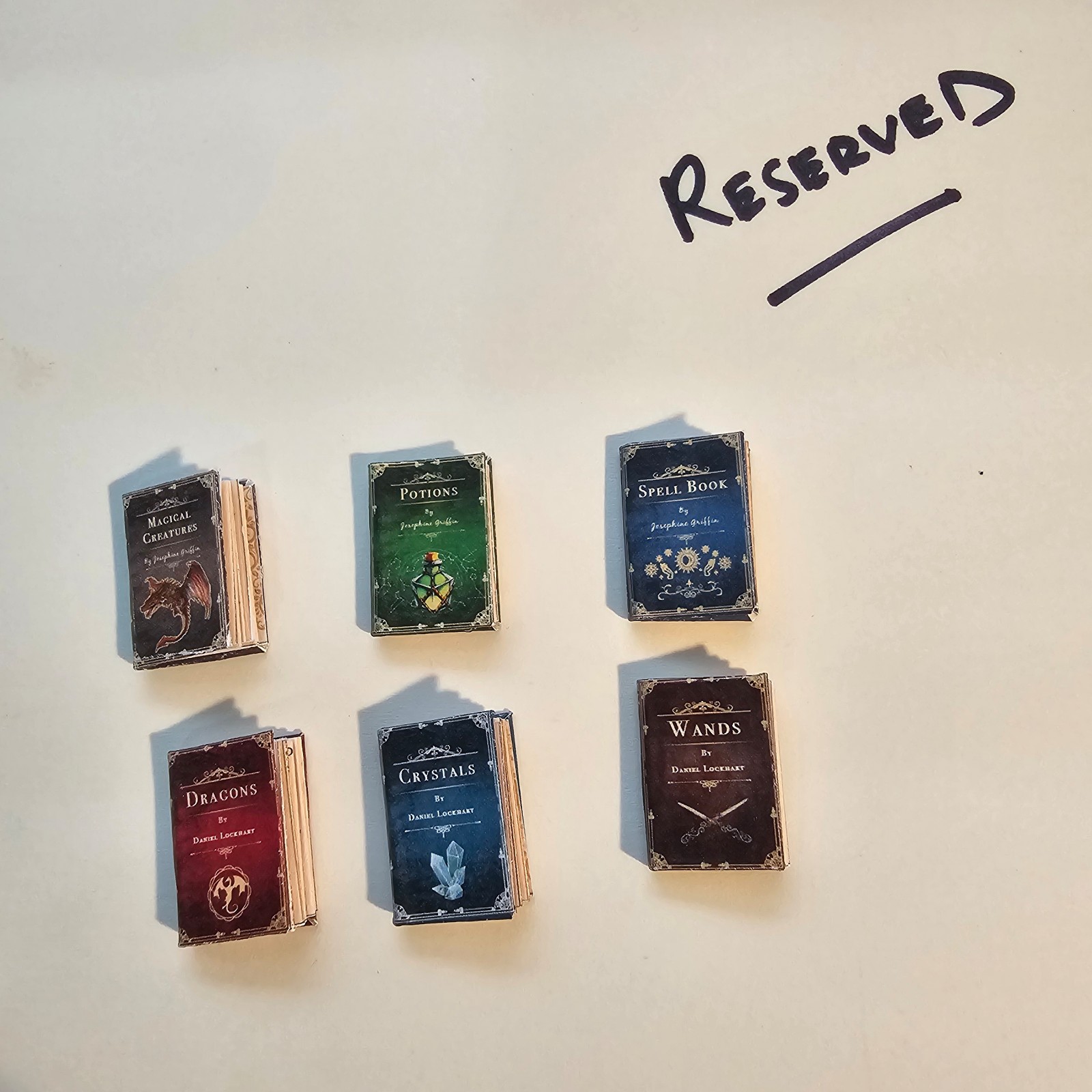 RESERVED Miniature Magic Books (90 books)