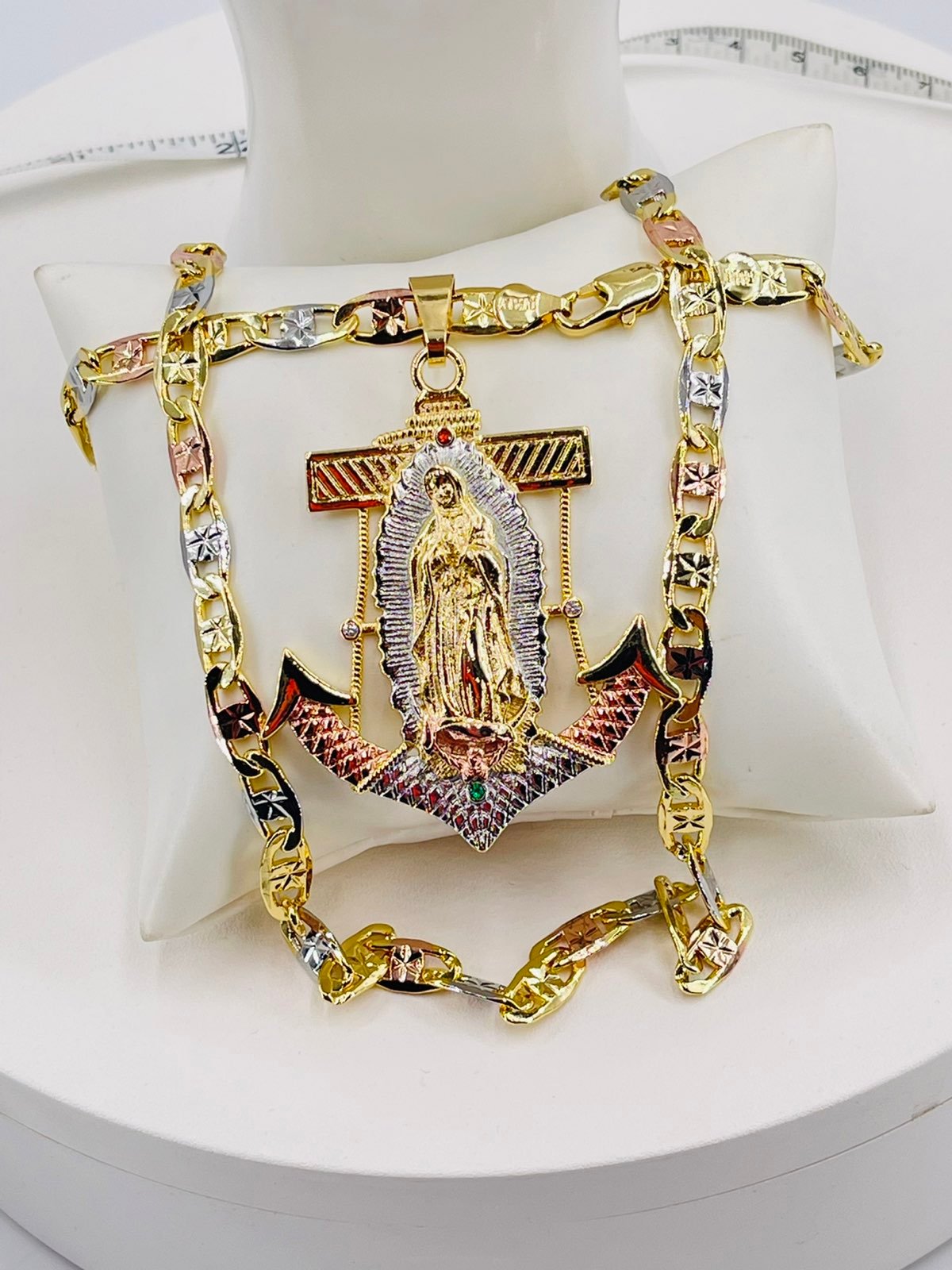 Virgin of Guadalupe and 14k gold plated chain