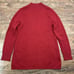 Eddie Bauer Women Cross Collar V-Neck Sweater Size L Knit Pullover Scarlet Red