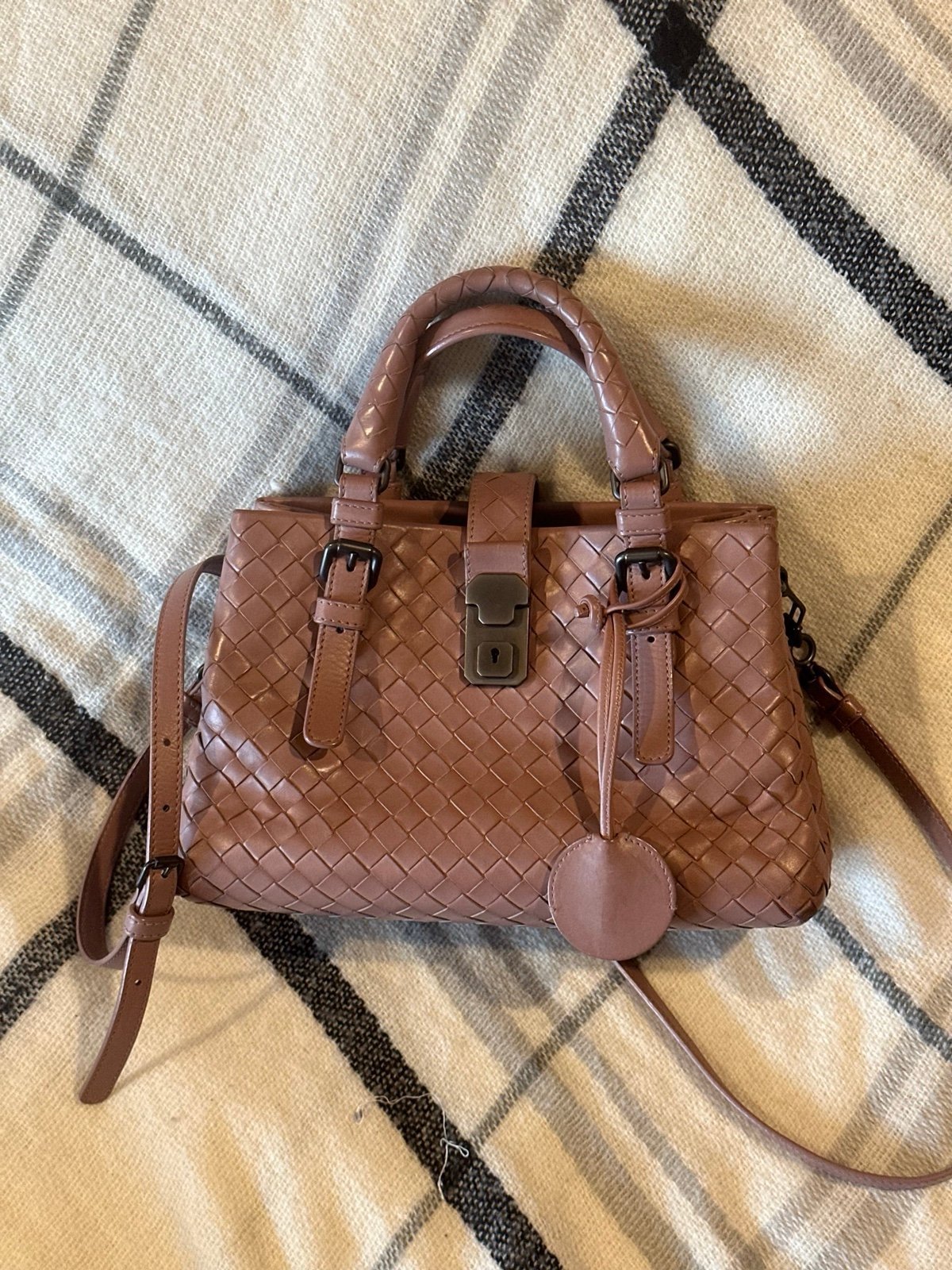 Bottega Veneta Pink Mini Roma Bag