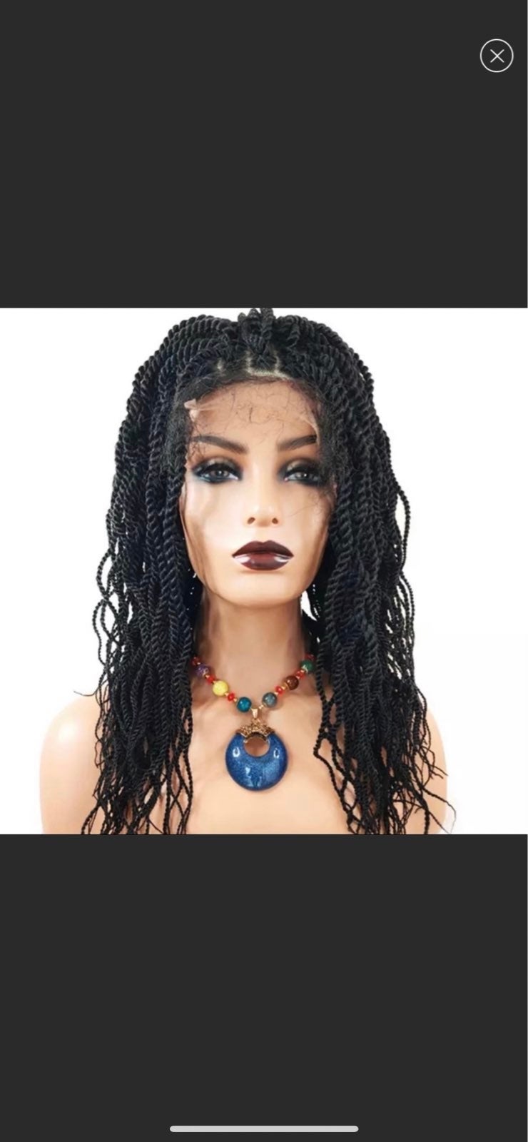 Lace front crochet twisted braid hair wigs