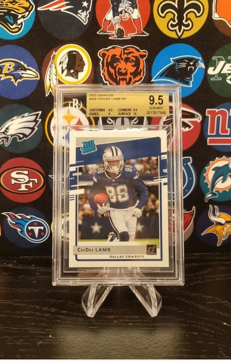 2020 Panini Donruss Rated Rookie CeeDee Lamb Rc BGS 9.5 GEM MINT
