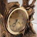 GOLD BRASS TONE RESIN DANCING POSE WOMAN+WOOD LOG+ROSE CLOCK+BOX