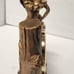 GOLD BRASS TONE RESIN DANCING POSE WOMAN+WOOD LOG+ROSE CLOCK+BOX